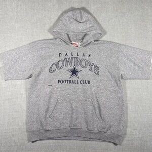 Vintage Dallas Cowboys Nutmeg Mills Cut-Off Hoodie XL | 1995 NFL | USA Made